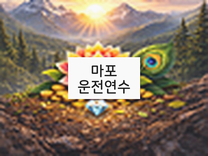 마포운전연수 후기