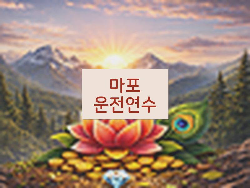 마포운전연수 후기