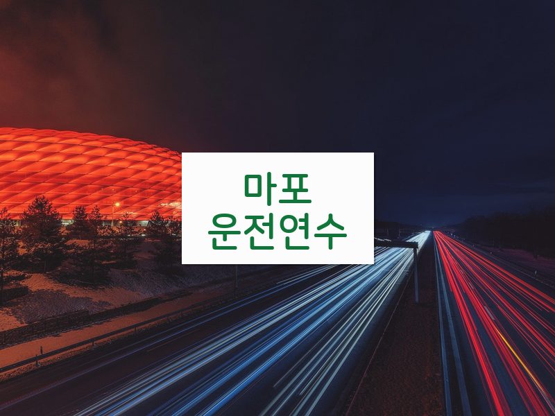 마포운전연수 후기