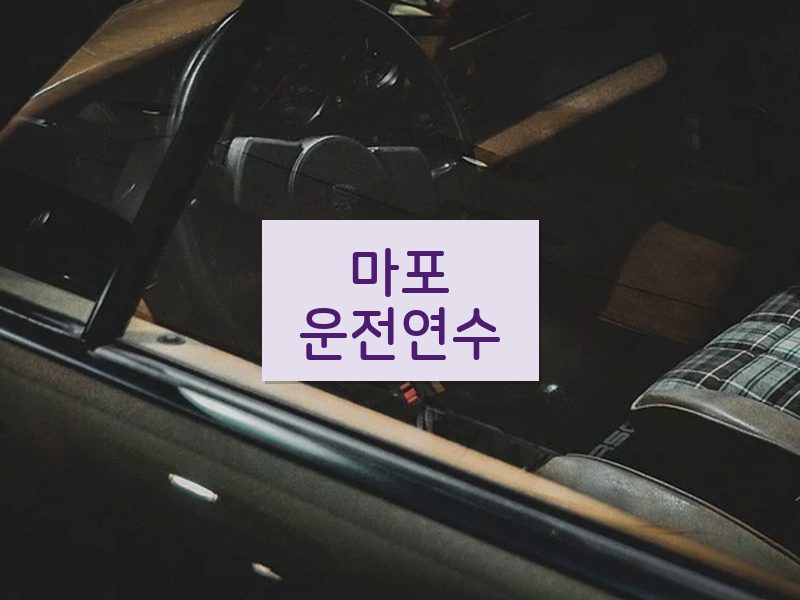 마포운전연수 후기