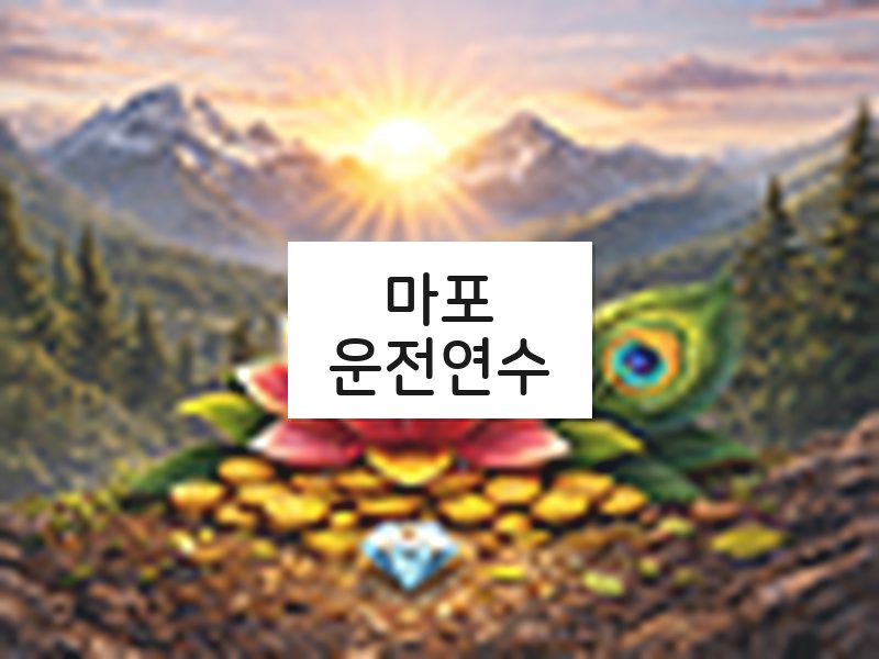 마포운전연수 후기