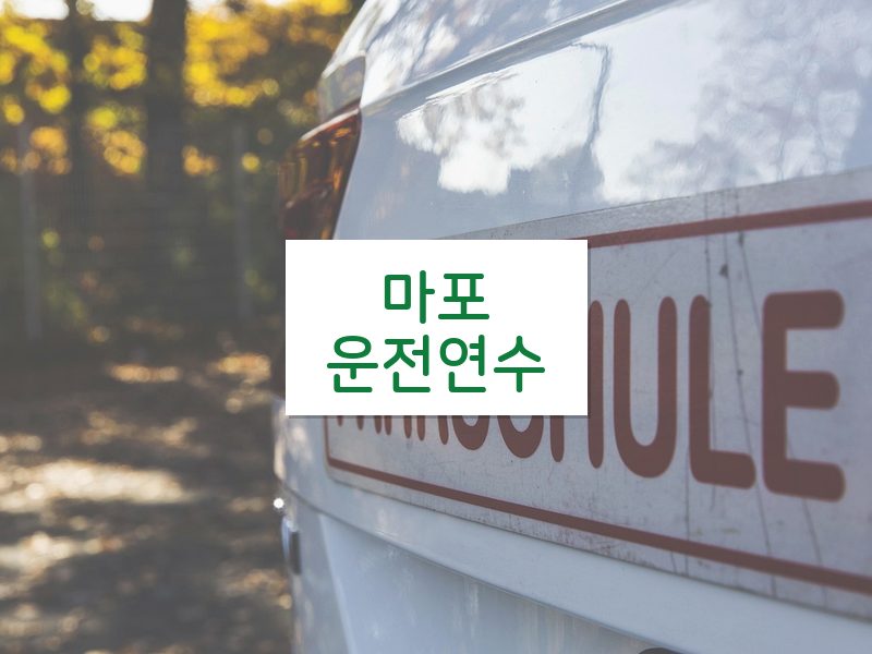 마포운전연수 후기