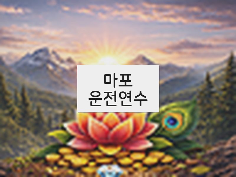마포운전연수 후기