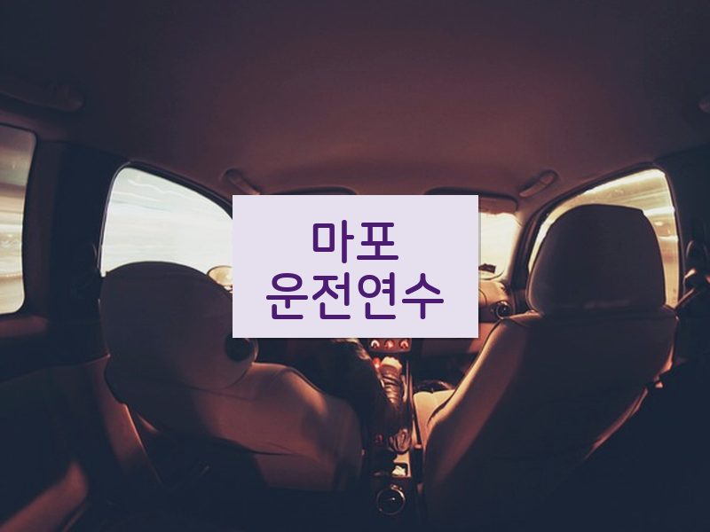 마포운전연수 후기