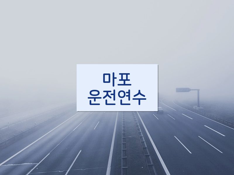 마포운전연수 후기