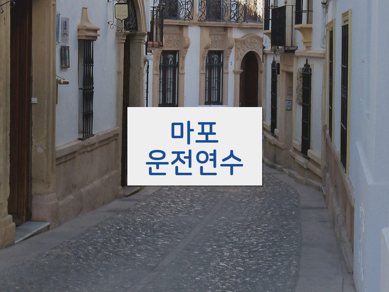 마포운전연수 후기
