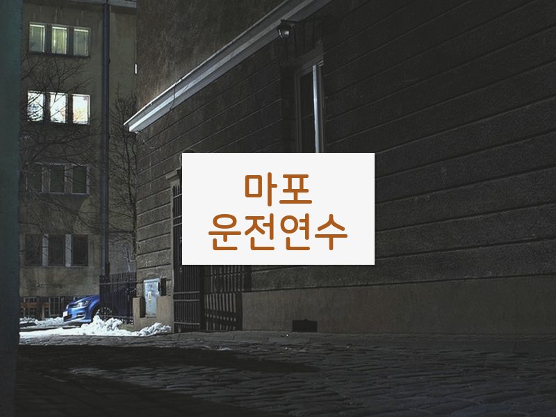 마포운전연수 후기